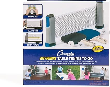 Champion Sports Anywhere Table Tennis: Ping Pong Paddles Balls and Portable Net
