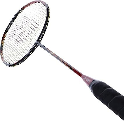 YONEX Astrox 99 Play Graphite Strung Badminton Racket with Full Racket Cover Cherry Sunburst for Intermediate Players 83 Grams Maximum String Tension 28lbs