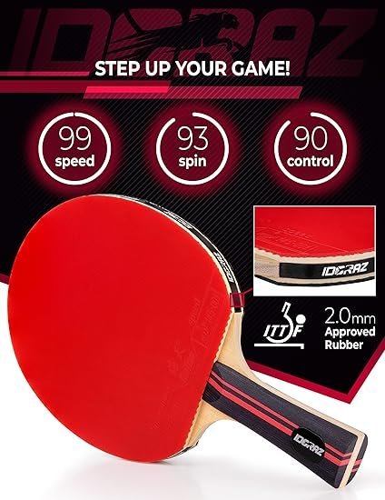 Ping Pong Paddle Professional Racket Table Tennis Racket with Carrying Case