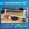 PRO SPIN Retractable Ping Pong Net 72 Table Tennis Net with Clamps Portable Ping Pong Net for Any Table