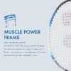 YONEX Muscle Power 22LT Carbon Graphite Strung Badminton Racket with Full Racket Cover BlackBlue for Intermediate Players 83 Grams Maximum String Tension 30lbs